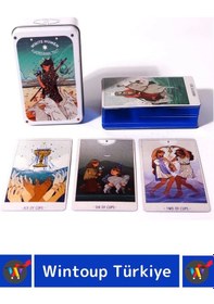 Resim Özel Üretim Metal Kutulu Beyaz Numen Tarot Kartı 78 Adet 
