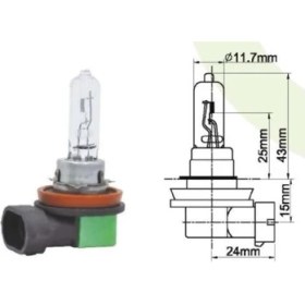 Resim Universal 12V H9 65W PGJ19-5 Halojen Ampul 