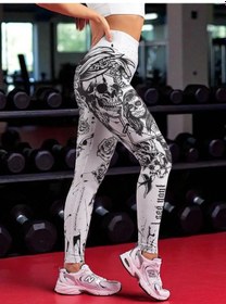 Resim Donsa Desenli Spor Fitness Tayt Lorinerı 176651128 Beyaz 