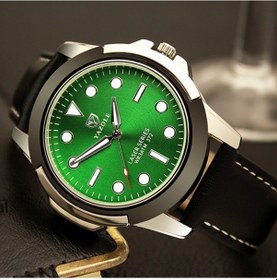 Resim Sones Sanda 1070 3d Oval İçi Boş Tekerlek Dönmeyen Kadranlı Kuvars Saat Erkekler İçin, Stil: Çelik Kemer Siyah Yeşil 