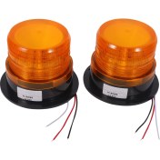 Resim Mystique 2 x Amber LED Beacon Strobe Acil Durum Yanıp Sönen Hafif Uyarı Lamba Kamyonu 12V 24V (Yurt Dışından) 
