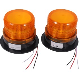 Resim Mystique 2 x Amber LED Beacon Strobe Acil Durum Yanıp Sönen Hafif Uyarı Lamba Kamyonu 12V 24V (Yurt Dışından) 