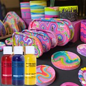 Resim 55ml/1.86oz Yüksek Konsantrasyonlu 30 Renk Su Bazlı Beton Pigmenti - Toksik Olmayan DIY Sıva, Terrazzo Alçısı Mermer ve Beton Sanatı İçin & s, Çimento Boyası, Kireç Kum Karışımlar (Canlı Rengendirici) 