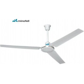 Resim Minofell Tavan Tip Üç Kanatlı Vantilatör 5 Hız Kademesi, 3 Metal Kanat ( Ev,ofis, Işyeri) (Beyaz) 