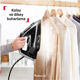 Resim Tefal Puregliss 3000 W Güç, 280 G/dk Şok Buhar, Mikro-Kireç Filtreli & Otomatik Kapanmalı Ütü 
