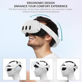 Resim HIBLOKS Head Strap for Meta Quest 3 Accessories, Adjustable Elite Strap for Oculus Quest 3 Headset Replacement Accessories, Y-shape Comfort Lightweight VR Head Strap 