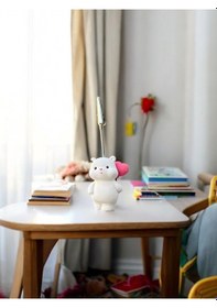 Resim Kalpli Balon Tutan Kawaii Sevimli Ayıcık Fotoğraf Ve Not Tutucu - Ofis Masa Not Tutacağı Beyaz-pembe 