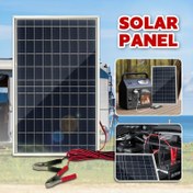 Resim 1 adet 10W Tek Kristal Silikon Malzeme Taşınabilir Güneş Paneli Kiti, 60A/80A/100A Kontrol Cihazı USB 5V Güneş Şarj Cihazı ile Kullanılabilir, Mobil Güç, Kamp, Yürüyüş, Araba, Tekne, Telefon, Sokak Lambası, İzleme, Evcil Hayvan Evi vb. için Uygun 