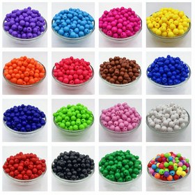 Resim 6-10mm Akrilik Boncuklar - DIY Takı Yapımı, Bileklik ve Kolye için Düz Delikli Makaron Renkli Yuvarlak Plastik Boncuklar - El Yapımı Aksesuarlar için Canlı Şeker Desenli Boncuklar, Parlak Yüzey, Hassas Delinmiş, El Sanatları Tutkunları İçin 