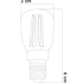 Resim Heka LED Rustik Ampul E14 C7 Ampul 2W 2700K Gün Işığı Erd-69 