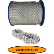 Resim 6 Mm Sentetik Iskota Halat, Dağcı İpi, Outdoor Kamping Piknik Salıncak Halatı, 30 Metre 