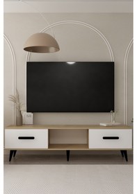 Resim 1386tv150dd-1 Tv Sehpası - Safirmeşe-beyaz-siyah 