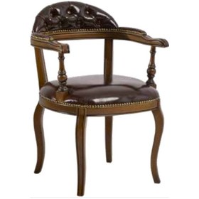 Resim Bengimobilya Sandalye Zus150 Vintage Model Tam Kolçak Kapitone Ahşap Iskelet P 