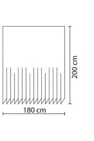 Resim Zethome Banyo Perdesi 1x180x200 Tek Kanat Duş Perdesi Halka Hediyeli Duşakabin Perdesi 6303 
