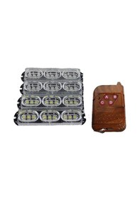 Resim Space Space Çakar Lamba Uzaktan Kumandalı 4lü 9x4 Led Beyaz-beyaz/kırmızı-mavi / Lapa519 O A34496 