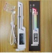 Resim Wangxi Grafik Kartı İçin Led Ekranlı Sıcaklık Göstergeli Argb Ekran Kartı Destek Braketi Beyaz Rgb Senkronizasyonu Metal Yatay Gpu Kurulumu 