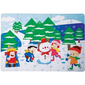 Resim Nessiworld 1278-CS Chiva, Kış Ahşap Yer Puzzle 