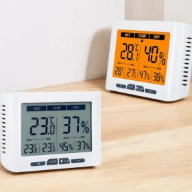 Resim Yüksek Çözünürlüklü Geniş Ekranlı Sıcaklık ve Nem Ölçer 
