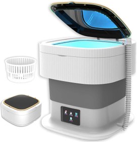 Resim SuLiao Portatif Mini Yıkama ve Kurutma Makinesi - 10L Yıkama Kapasiteli Taşınabilir Çamaşır Makinesi 