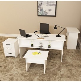 Resim KALENDER DEKOR MERKÜR-1-2-3-4 OFİS BÜRO MASASI TAKIMI MRK01 