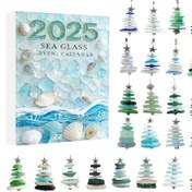 Resim Xindoker 2025 Deniz Camı 2d Noel Ağacı Gelişim Takvimi - Akrilik Askı, Renkli, Deniz Ruhu, Noel Dekorasyonu Mavi Tonu 