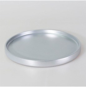 Resim Victoria Yuvarlak Tepsi Gümüş 