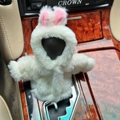 Resim Sevimli Kabarık Tavşan Kulaklı Vites Kolu Kılıfı, Araba Vitesleri için Dekoratif Kılıf, İyi Bir Arkadaşa Tatil Hediyesi Olarak Mükemmel. 