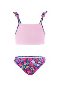 Resim Denokids Çiçekli Kedi Kız Çocuk Bikini Çok Renkli 