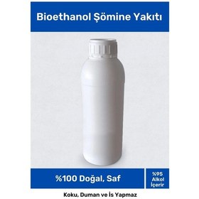 Resim %100 Doğal Saf Temiz Çevre Dostu Sıvı Koku Yapmayan Bioethanol Şömine Yakıtı 1 Litre 