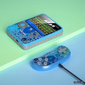 Resim Winex G6 Retro 3.5 inç Tv Bağlanan Oyun Konsolu Mavi (666 Klasik Oyunlar) 