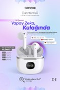 Resim Simex Quantum AI TWS Bluetooth Kulaklık, 42 Saat Pil, Yapay Zeka Destekli 134 Dil Çeviri, 