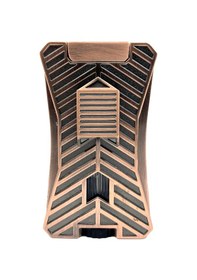 Resim Metalik Bronz Çift Pürmüz Alevli Puro Çakmağı Entegre Delicili Punch Füme 