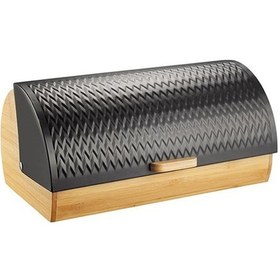 Resim Nishev.com Evini Sev Bambu Ekmeklik Ekmek Sepeti Lüks Ekmek Kutusu Zigzag Desen Bambu 