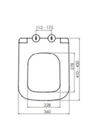 Resim Kare Model Uyumlu Thermoplast Klozet Kapağı Eca,serel,VitrA,kale Uyumlu 