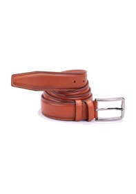 Resim Dagoster DMK26-306DG Açık Taba 3.5 CM Hakiki Deri Erkek Kemer Taba 