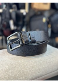 Resim Trg Polo Hakiki Deri Siyah Erkek Kemeri Siyah 
