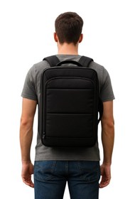 Resim Sırt Çantası Seyahat Laptop Fonksiyonel Çok Amaçlı 15.6" Inç Siyah 
