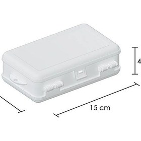 Resim Maxi Home Çok Amaçlı Çift Bölmeli Mini Takı Ve Aksesuar Kutusu Organizer Şeffaf 