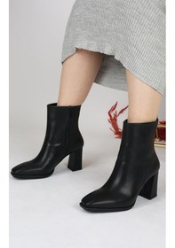Resim Paris Siyah Cilt Klasik Topuklu Bot-siyah Siyah 