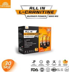 Resim All In L-carnitine Burner Power 3000 Mg 30saşe 