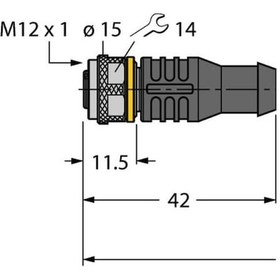 Resim Turck 6625505 Rkc4,4t-10-txl Aktüatör-sensör Kablosu, Pur 
