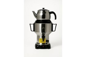 Resim Armağan Çaycı & Elektrikli Çay Semaveri - 4,5 Litre - Gizli Rezistans - 430 Kalite Paslanmaz Çelik 