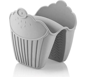 Resim Trend Home Life 2 Adet Silikon Fırın Eldiveni Tutucu Isı Yalıtımlı Mikrodalga Fırın Tencere Tepsi Tutmaç Seti Gri 