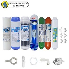 Resim Pemax Water Solutions Purefer Açık Kasa Çift Karbonlu Sertifikalı 7'li Filmtec Dupon Mebran Mineral -Alkali 