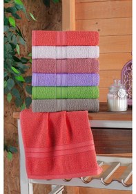 Resim Renato 40x70 Cm 6'lı El Ve Yüz Havlu Seti Pamuklu Çok Renkli 