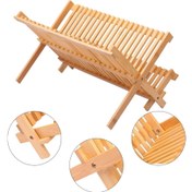 Resim Three Beans 20 G Rid Kurutma Raf Doğal Bambu Depolama Raf Plaka Raf Süzgeç Bulaşık Raf Mutfak Kurutma Raf Masaüstü Raf Pot Kapak Tutucu | Raflar ve tutucular (Yurt Dışından) 