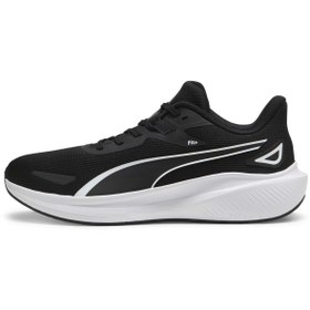 Resim Puma 379437-01 Skyrocket Lite Fileli Rahat Ortopedik Taban Beyaz Topuk Desenli Esnek Hafif Siyah Gün 