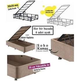 Resim Nironyatak Niron Queen Çift Kişilik Pedli Yatak Baza Başlık Seti 160X200 Ort 