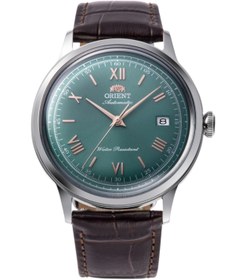 Resim Orient Bambino RA-AC0023E30B Kurmalı Otomatik Deri Kahverengi Yeşil Kadran 41 mm Erkek Kol Saati 