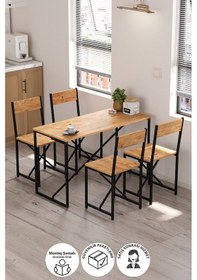 Resim 4lü Mutfak Seti Mutfak Masa Ve Sandalye Seti Balkon Masası Cafe Seti Bulut Çam Çam 